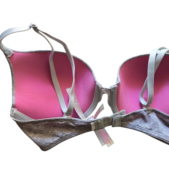 PINK Victoria's Secret Wear Everywhere Push Up Heather Gray Bra ~32D - Picture 9 of 10